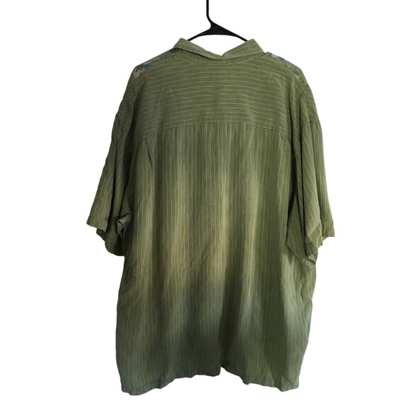Tommy Bahama Shirt Men's Size XXL Green Hawaiian Button Up Floral - Picture 5 of 6